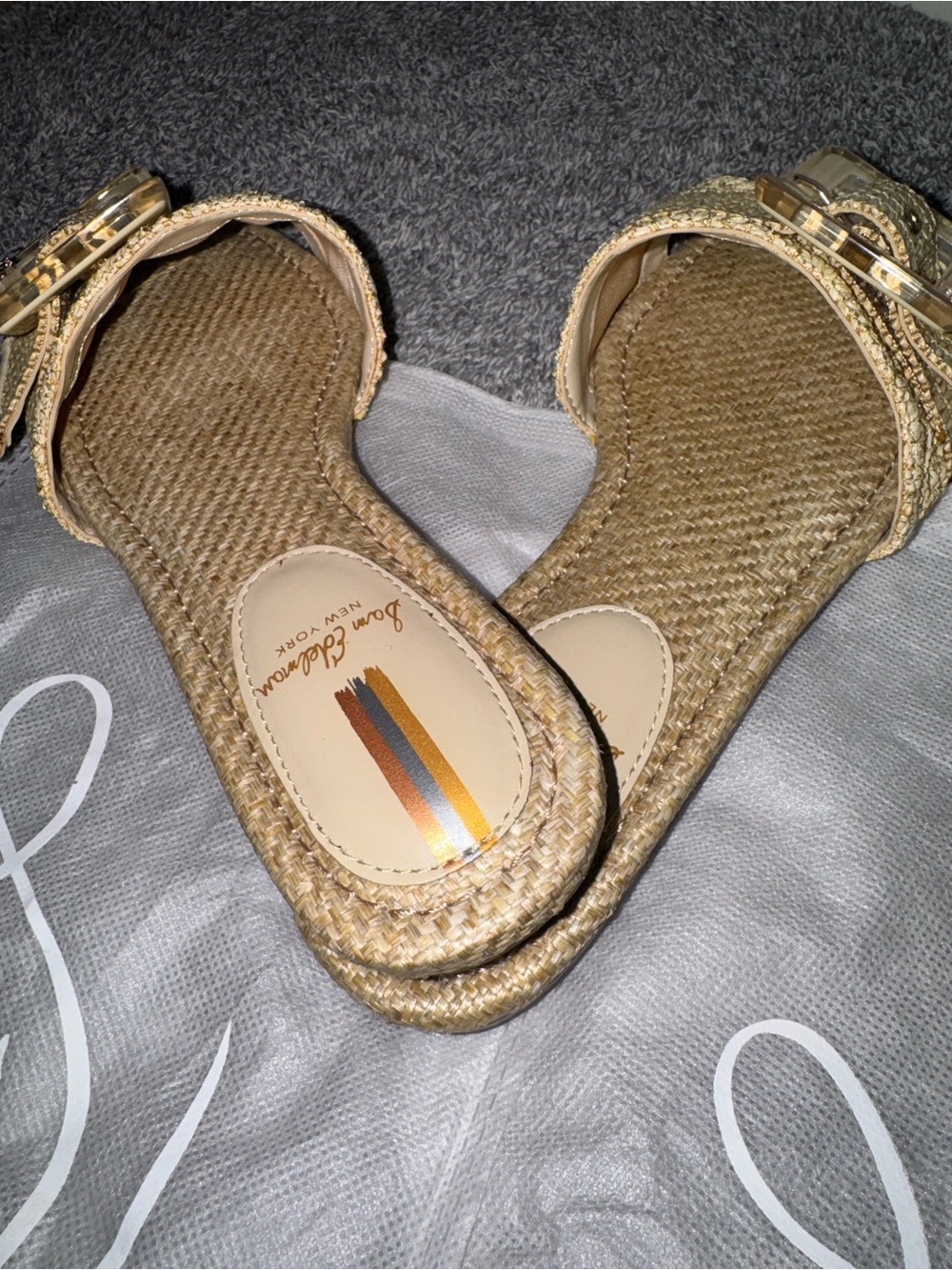 Sam Edelman Bambi Raffia Buckle Sandal in Natural size 8 - Picture 7 of 7